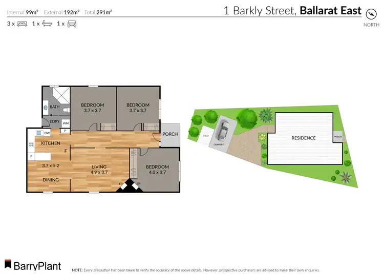 Floorplan of Homely house listing, 1 Barkly Street, Ballarat East VIC 3350