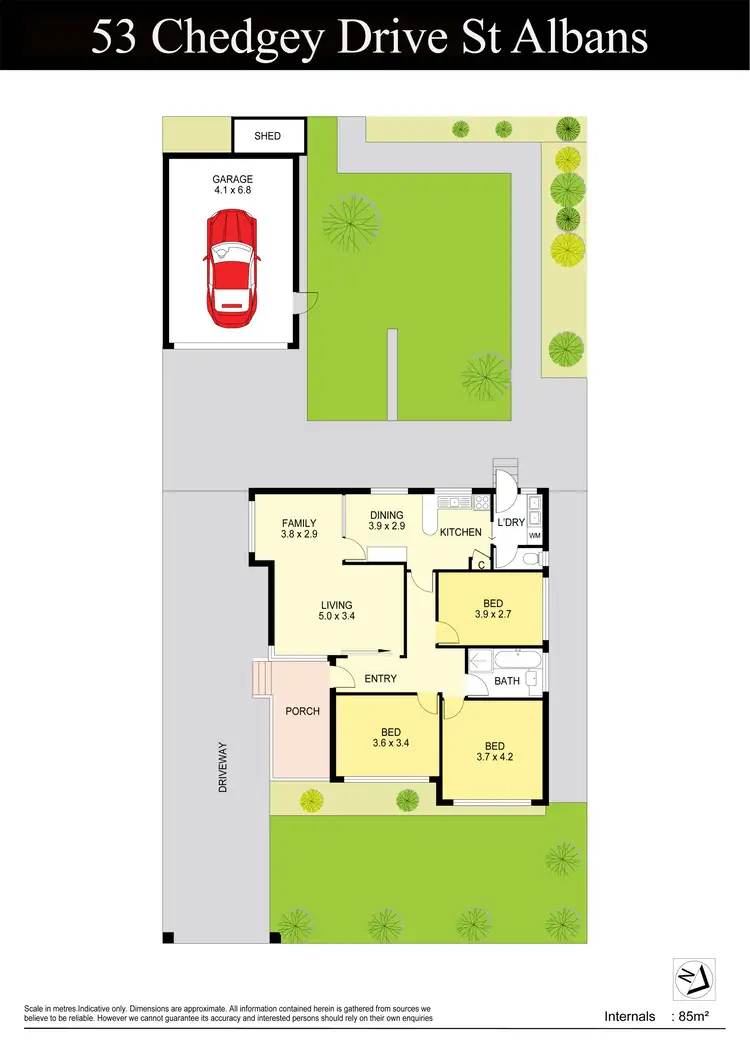 Floorplan of Homely house listing, 53 Chedgey Drive, St Albans VIC 3021