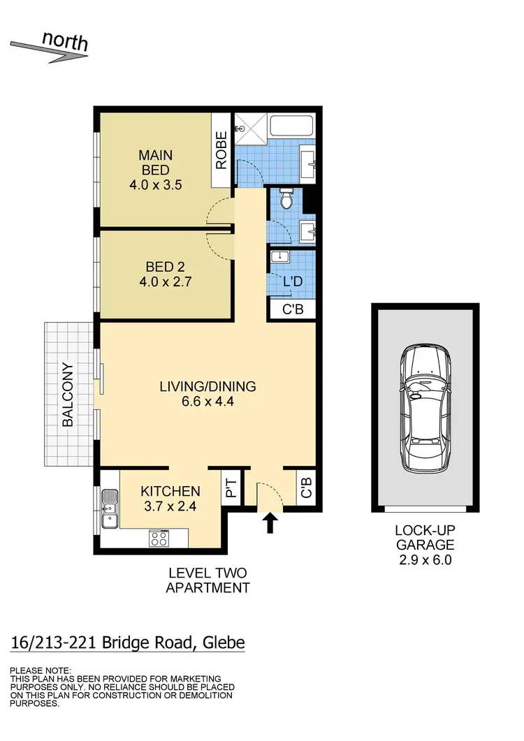 Floorplan of Homely apartment listing, 16/213-221 Bridge Road, Glebe NSW 2037