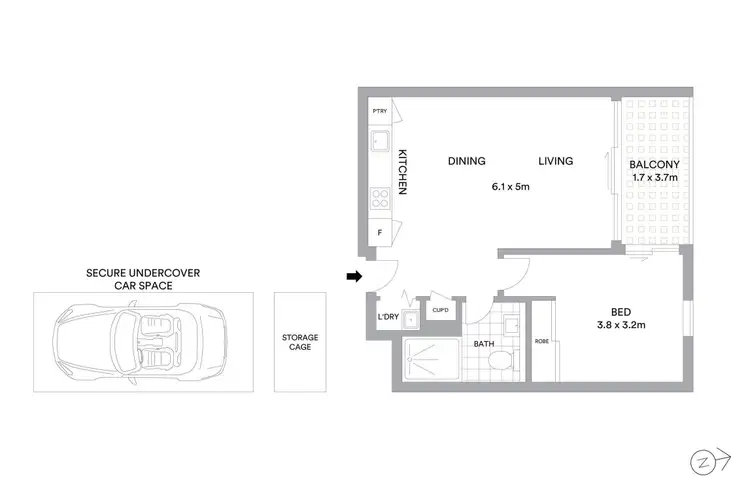Floorplan of Homely apartment listing, 203/8D Evergreen Mews, Armadale VIC 3143
