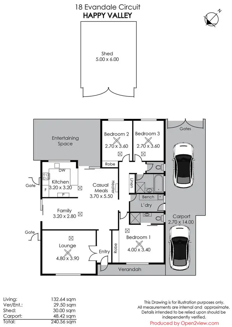 Floorplan of Homely house listing, 18 Evandale Circuit, Happy Valley SA 5159