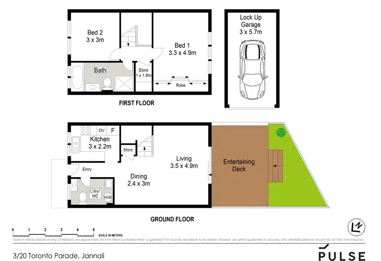 Floorplan of Homely townhouse listing, 3/20-22 Toronto Parade, Sutherland NSW 2232