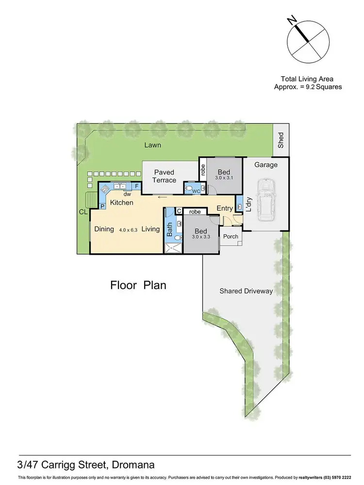 Floorplan of Homely townhouse listing, 1-3/47 Carrigg Street, Dromana VIC 3936