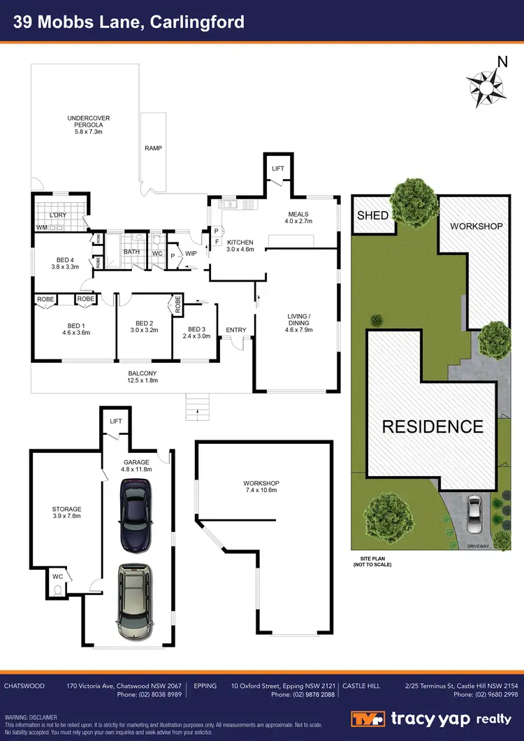 Floorplan of Homely house listing, 39 Mobbs Lane, Carlingford NSW 2118