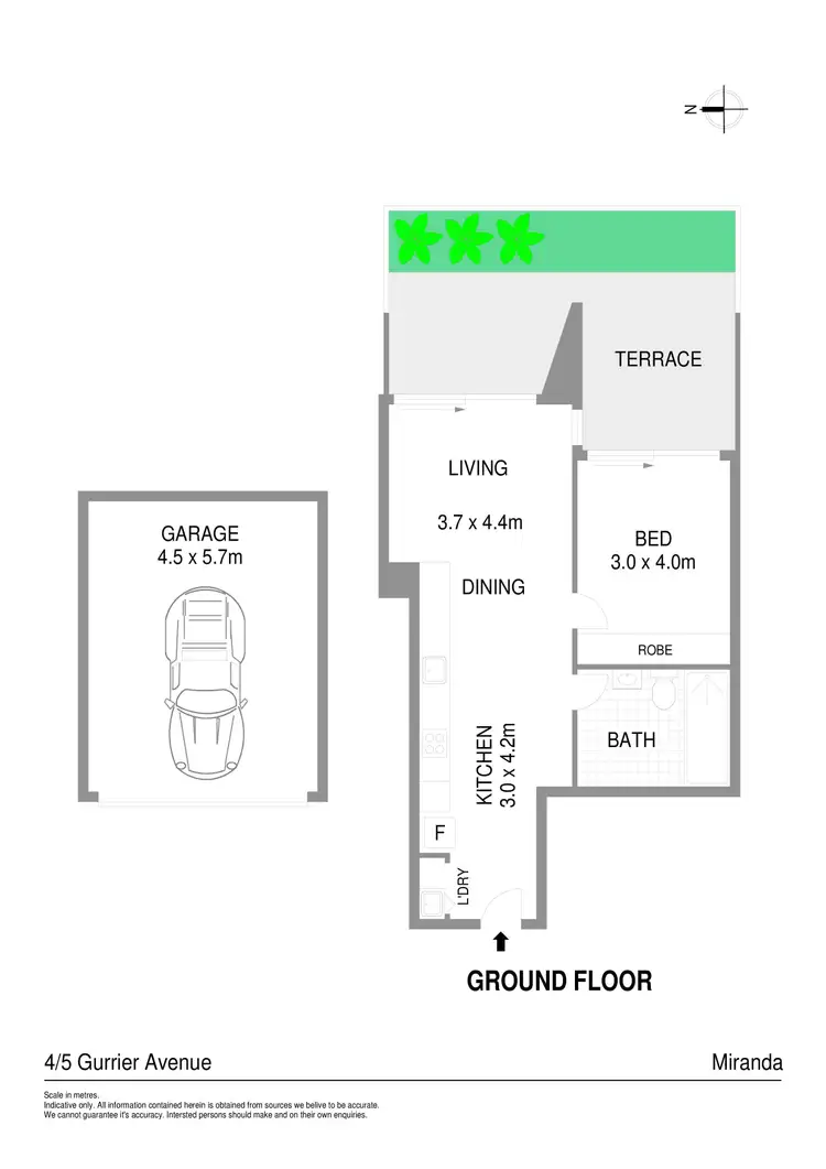 Floorplan of Homely unit listing, G04/5 Gurrier Avenue, Miranda NSW 2228