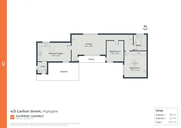 Floorplan of Homely unit listing, 4/3 Carlton Street, Highgate SA 5063