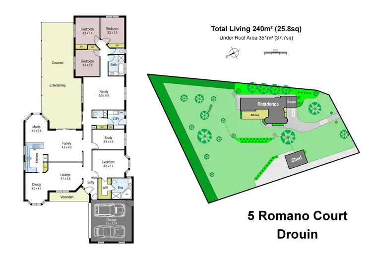Floorplan of Homely house listing, 5 Romano Court, Drouin VIC 3818