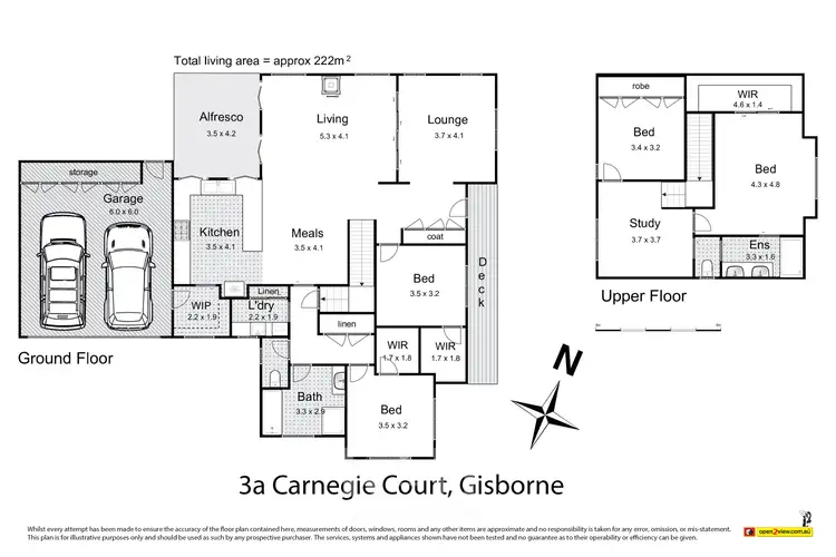 Floorplan of Homely house listing, 3A Carnegie Court, Gisborne VIC 3437