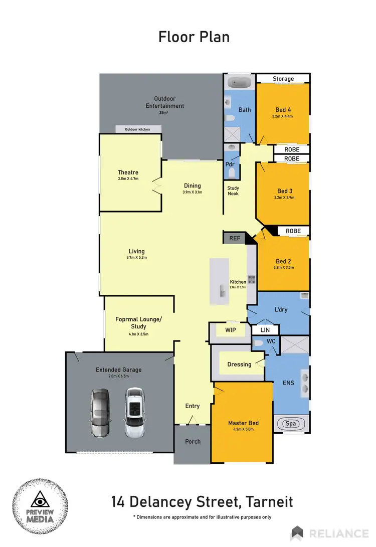 Floorplan of Homely house listing, 14 Delancey Street, Tarneit VIC 3029