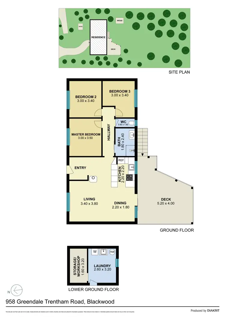 Floorplan of Homely house listing, 958 Greendale Trentham Road, Blackwood VIC 3458
