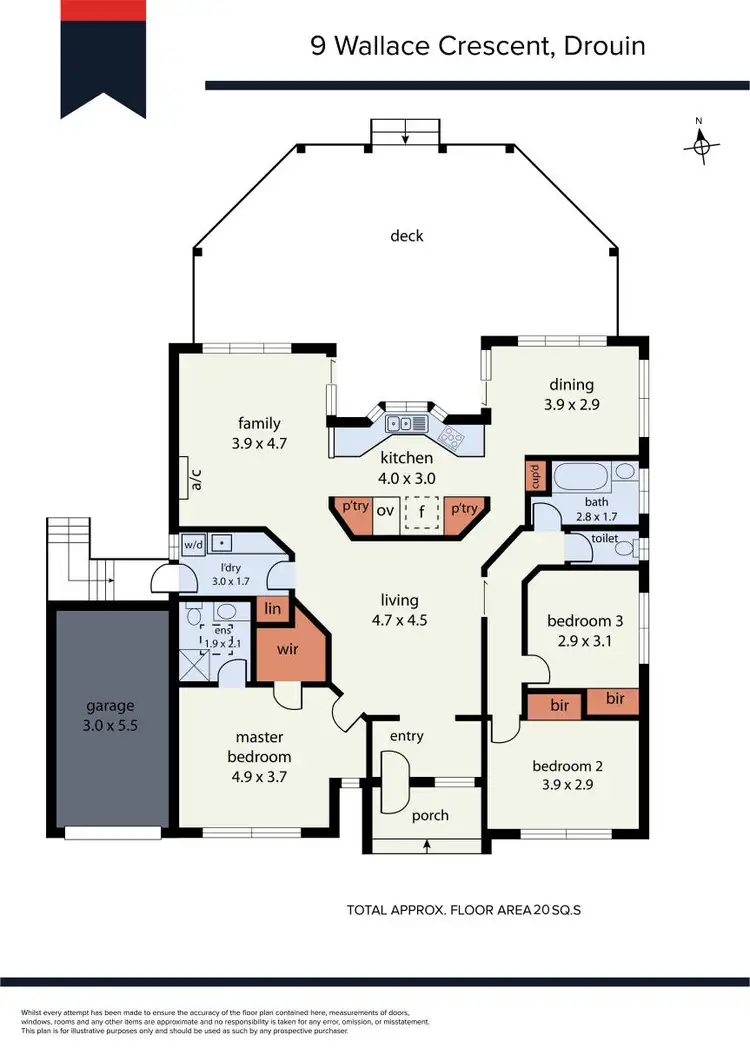 Floorplan of Homely house listing, 9 Wallace Crescent, Drouin VIC 3818