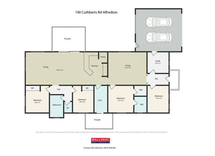 Floorplan of Homely house listing, 190 Cuthberts Road, Alfredton VIC 3350