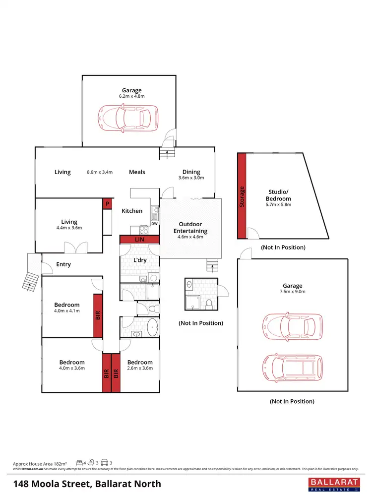 Floorplan of Homely house listing, 148 Moola Street, Ballarat North VIC 3350