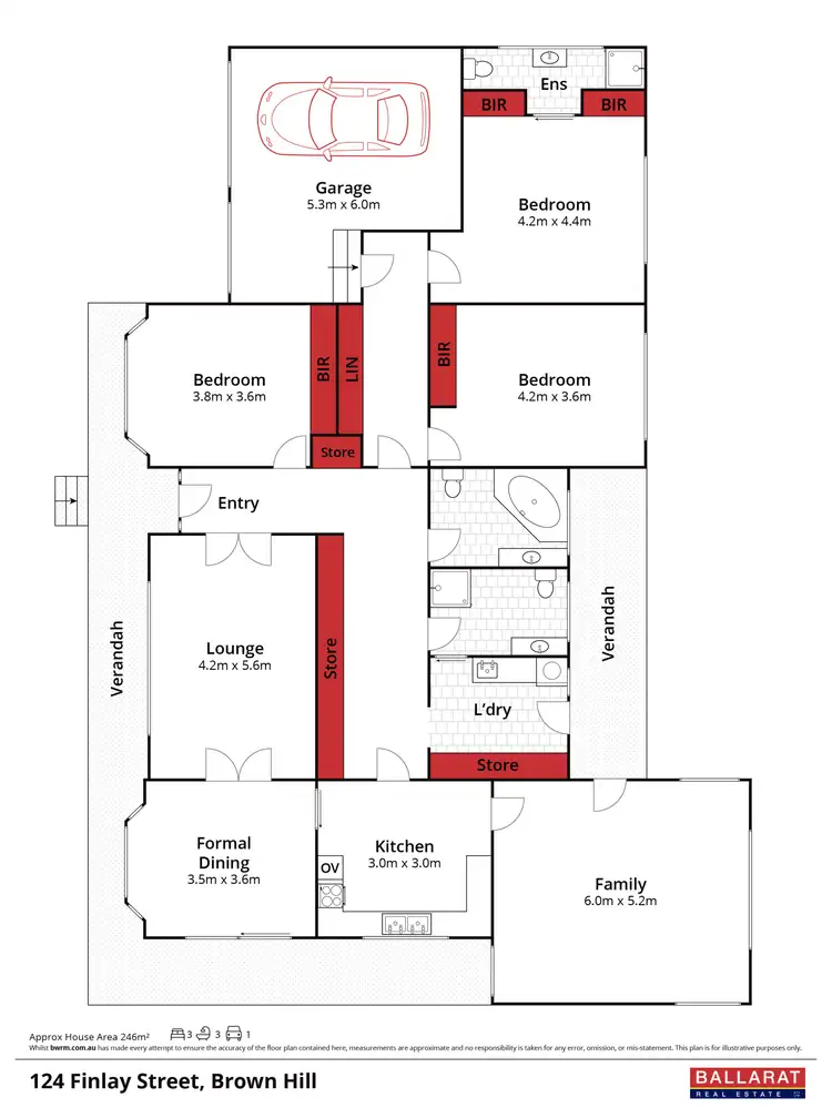 Floorplan of Homely house listing, 124 Finlay Street, Brown Hill VIC 3350