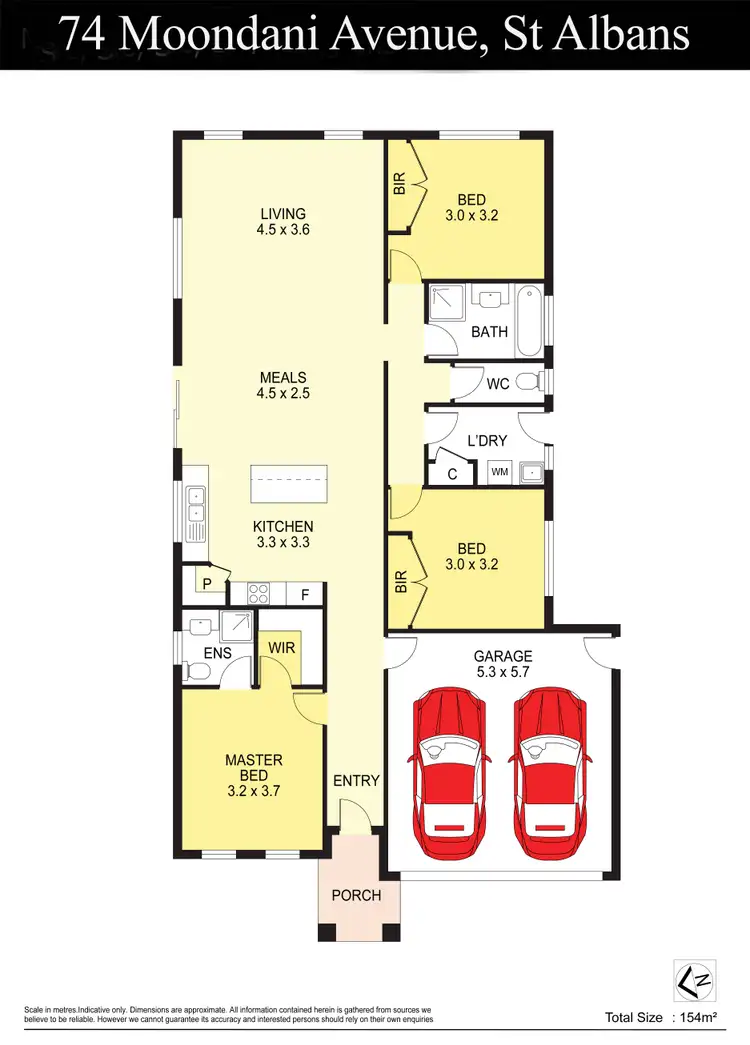 Floorplan of Homely house listing, 74 Moondani Avenue, St Albans VIC 3021