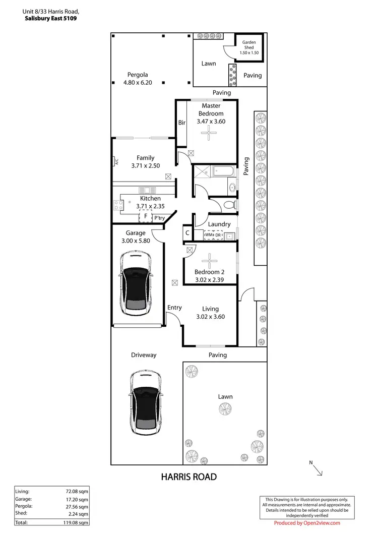Floorplan of Homely house listing, 8/33 Harris Road, Salisbury East SA 5109