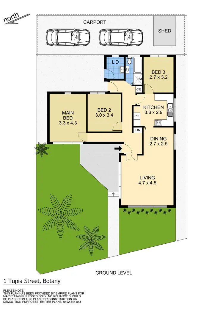 Floorplan of Homely house listing, 1 Tupia Street, Botany NSW 2019