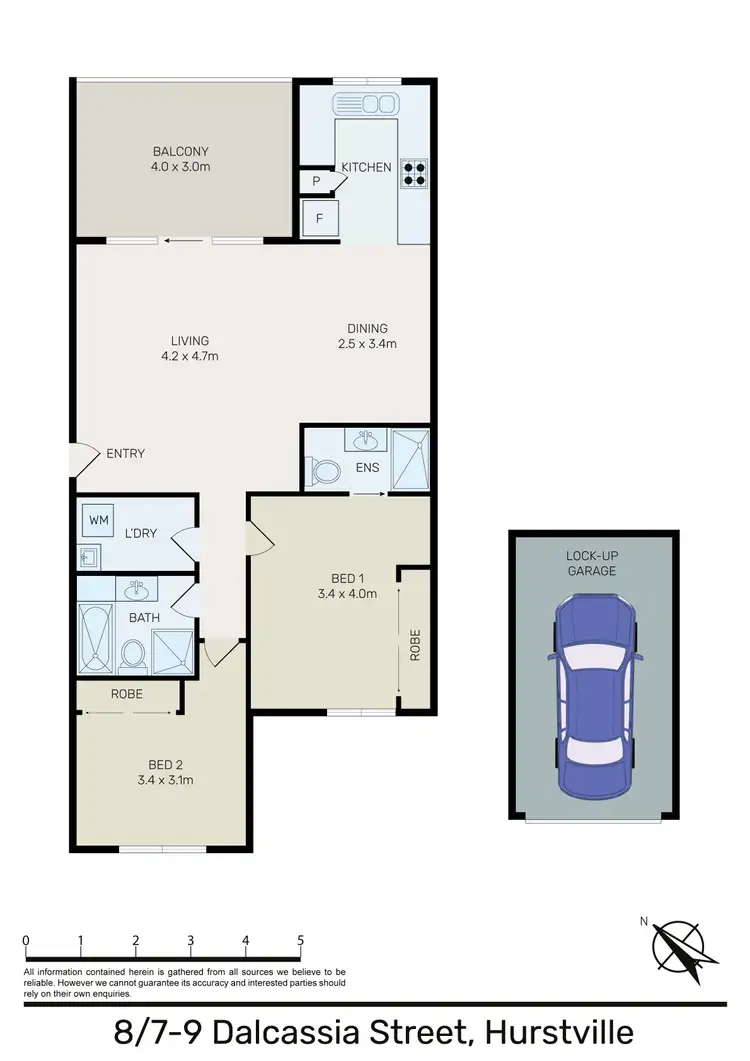 Floorplan of Homely unit listing, 8/7-9 Dalcassia Street, Hurstville NSW 2220