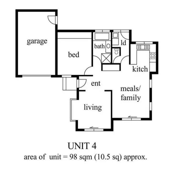 Floorplan of Homely unit listing, 4/44 Whitehorse Road, Blackburn VIC 3130