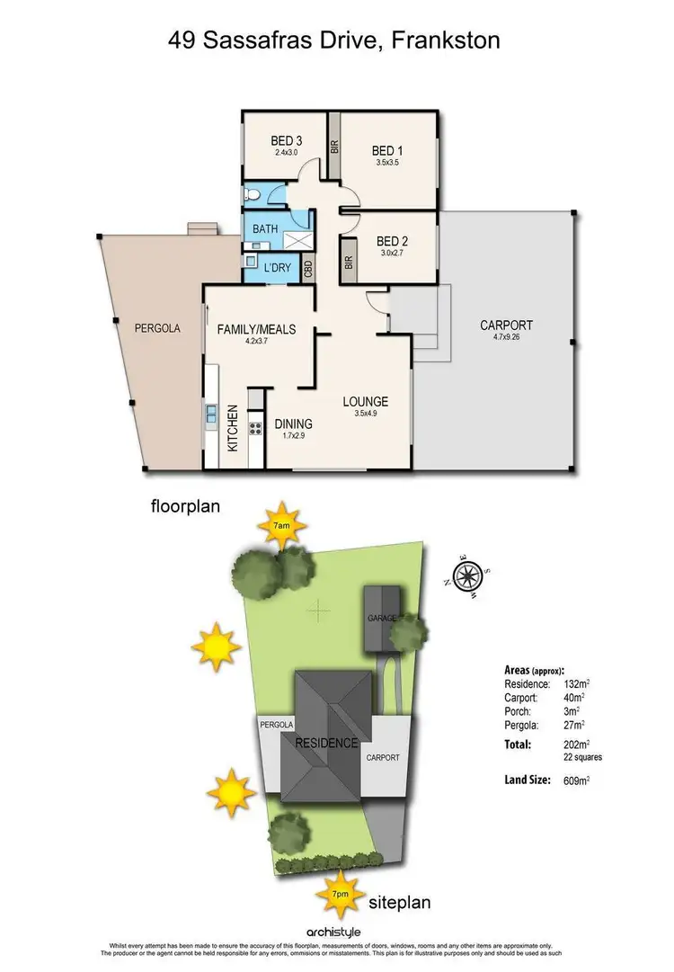 Floorplan of Homely house listing, 49 Sassafras Drive, Frankston VIC 3199