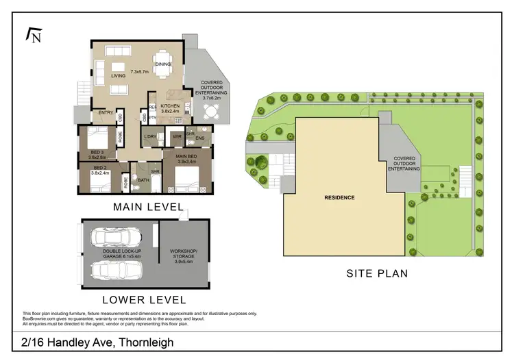 Floorplan of Homely villa listing, 2/16 Handley Avenue, Thornleigh NSW 2120