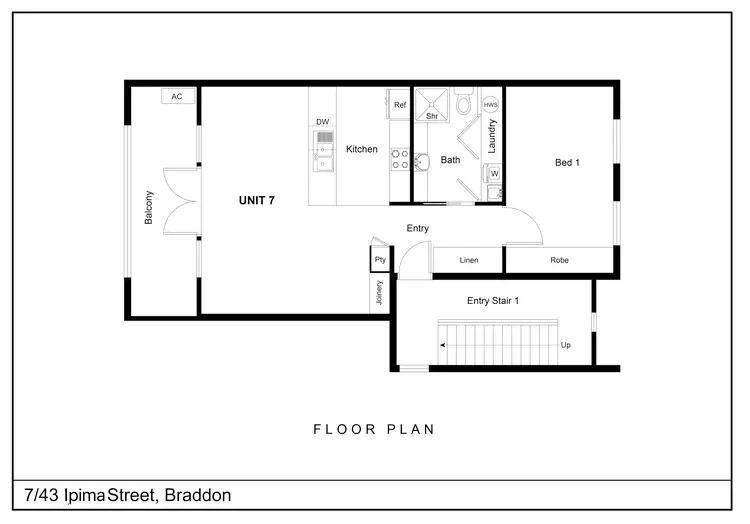 Floorplan of Homely apartment listing, 7/43 Ipima Street, Braddon ACT 2612