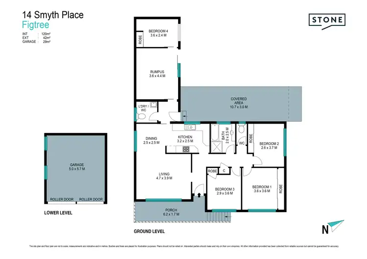 Floorplan of Homely house listing, 14 Smyth Place, Figtree NSW 2525
