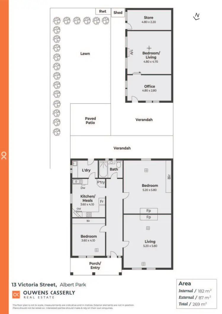 Floorplan of Homely house listing, 13 Victoria Street, Albert Park SA 5014