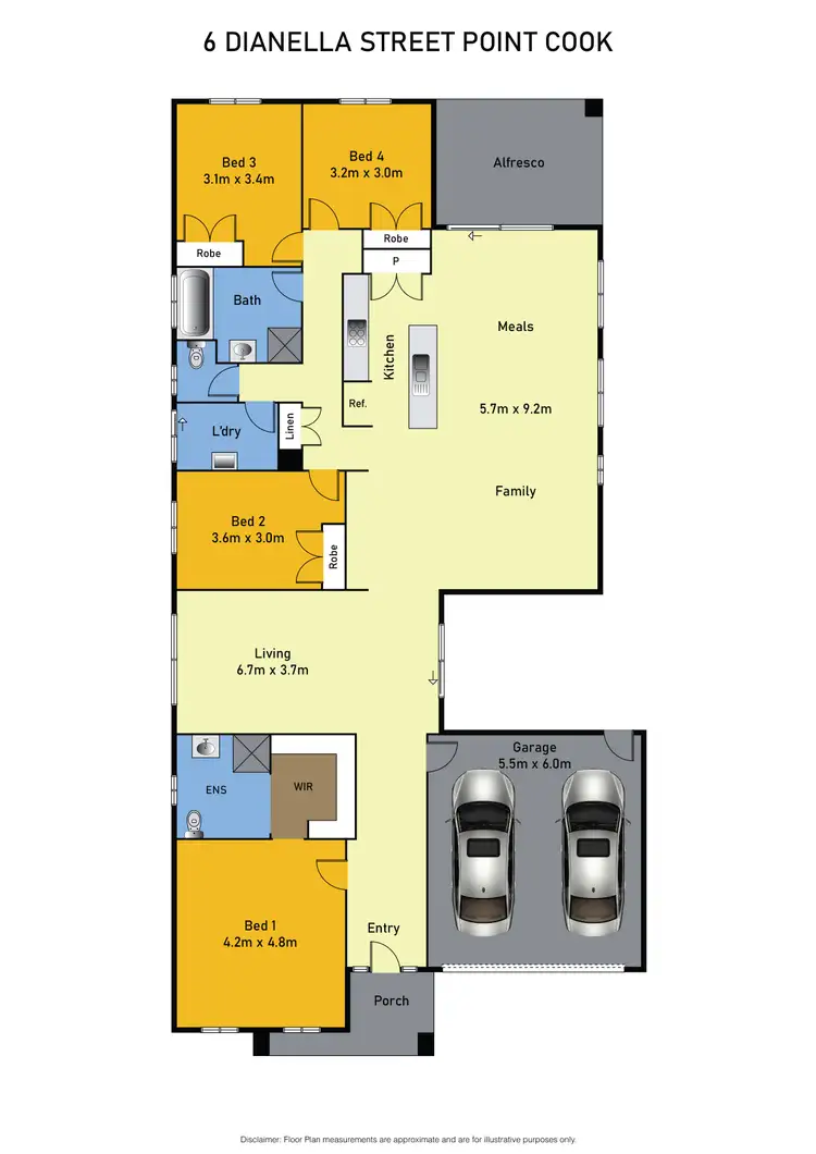 Floorplan of Homely house listing, 6 Dianella Street, Point Cook VIC 3030