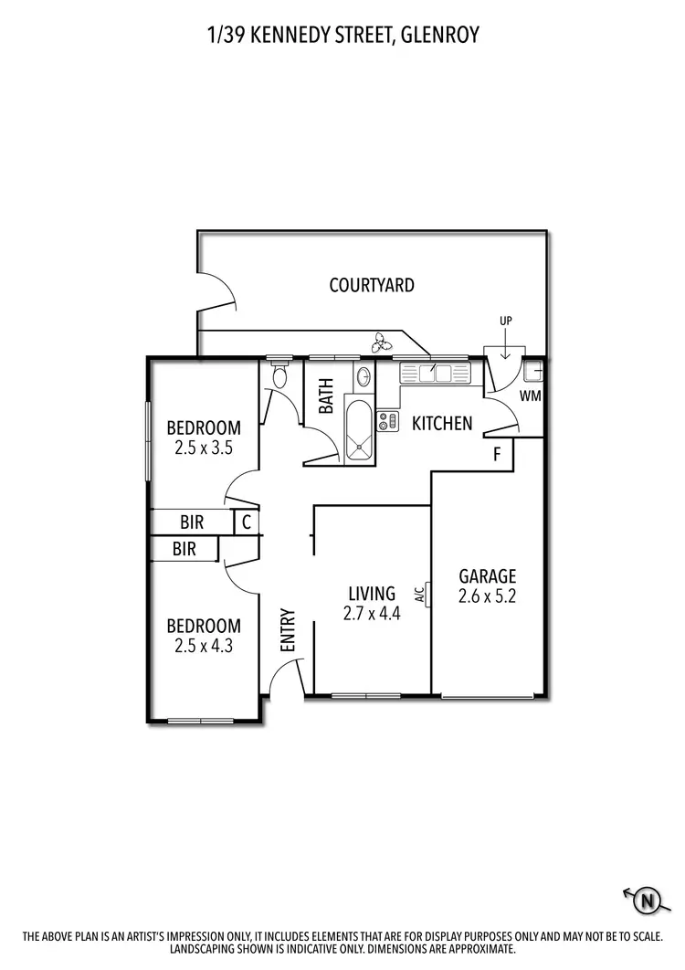 Floorplan of Homely unit listing, 1/39 Kennedy Street, Glenroy VIC 3046