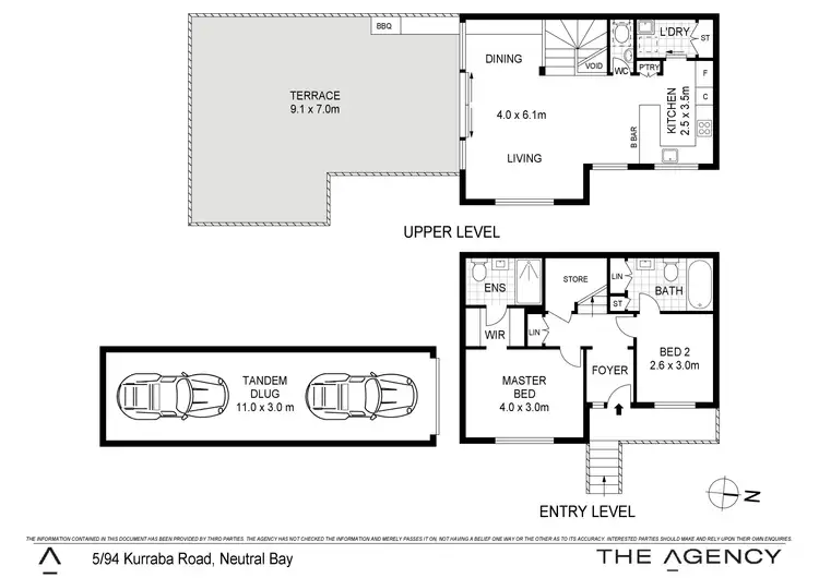 Floorplan of Homely townhouse listing, 5/94 Kurraba Road, Neutral Bay NSW 2089