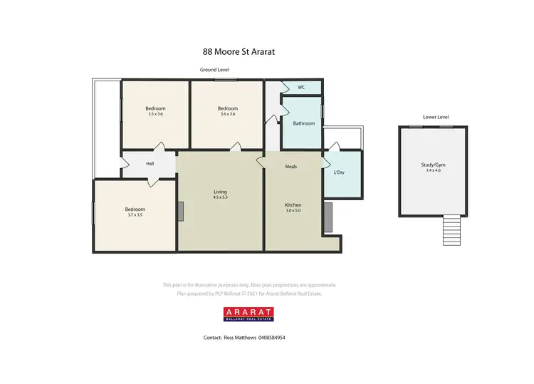 Floorplan of Homely house listing, 88 Moore Street, Ararat VIC 3377