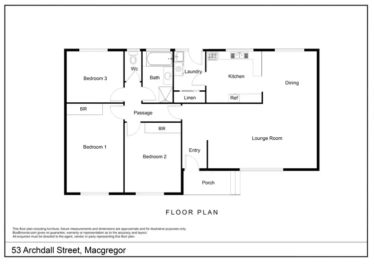 Floorplan of Homely house listing, 53 Archdall Street, Macgregor ACT 2615