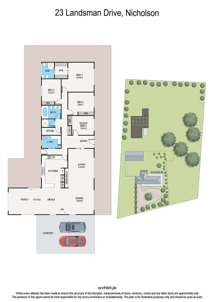 Floorplan of Homely house listing, 23 Landsman Drive, Nicholson VIC 3882