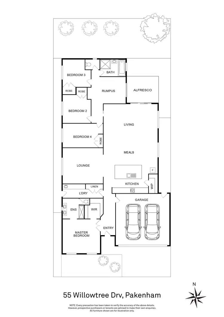 Floorplan of Homely house listing, 55 Willowtree Drive, Pakenham VIC 3810