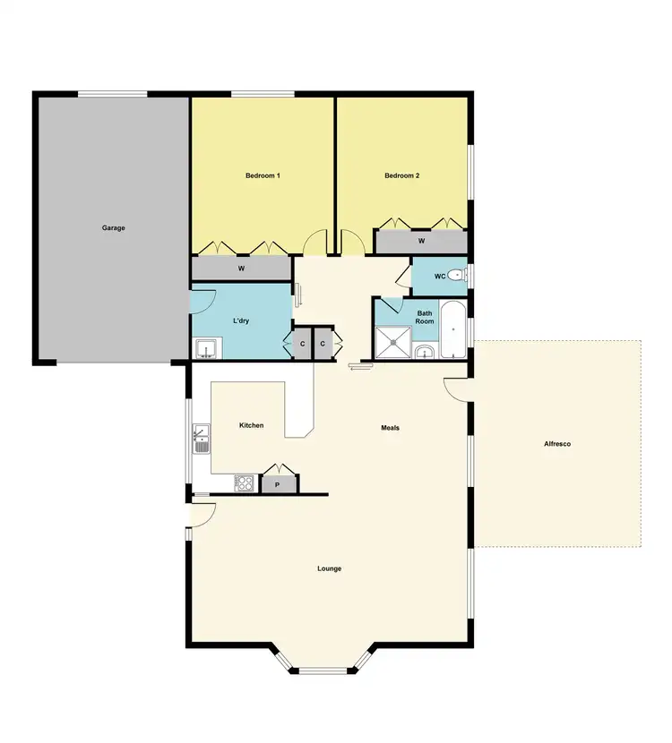 Floorplan of Homely townhouse listing, 2/8 Napier Street, Maryborough VIC 3465