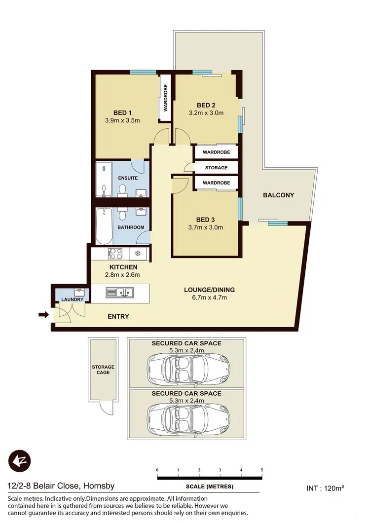 Floorplan of Homely apartment listing, 12/2-8 Belair Close, Hornsby NSW 2077