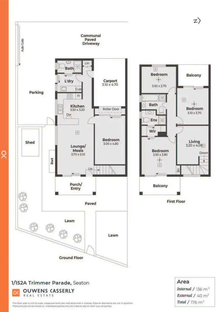 Floorplan of Homely townhouse listing, 1/152a Trimmer Parade, Seaton SA 5023