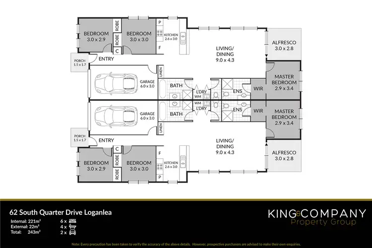 Floorplan of Homely semi-detached listing, 62 South Quarter Drive, Loganlea QLD 4131