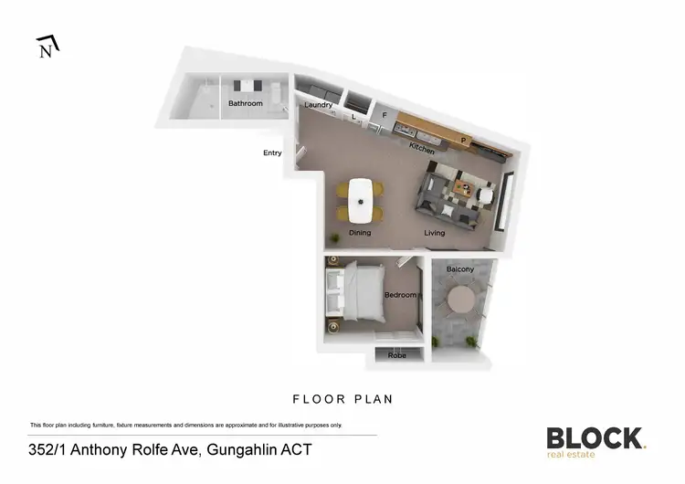 Floorplan of Homely apartment listing, 352/1 Anthony Rolfe Avenue, Gungahlin ACT 2912