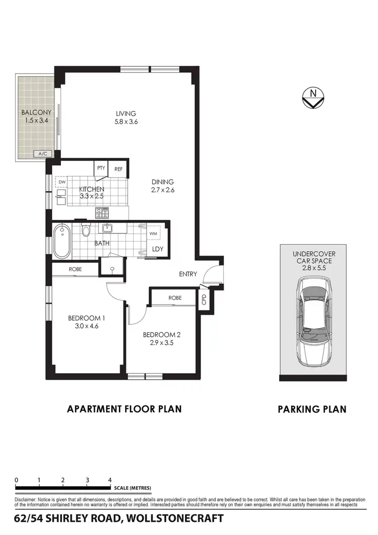 Floorplan of Homely apartment listing, 62/54 Shirley Road, Wollstonecraft NSW 2065