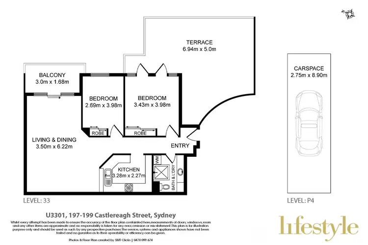 Floorplan of Homely apartment listing, 197-199 Castlereagh Street, Sydney NSW 2000