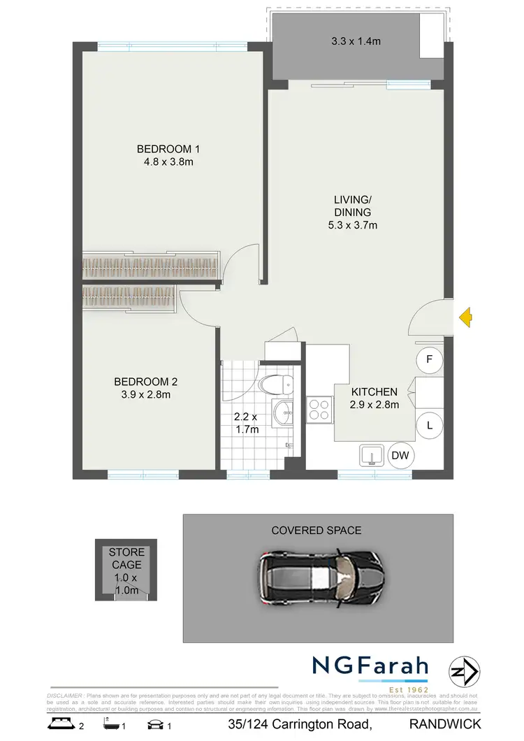 Floorplan of Homely apartment listing, 35/124-126 Carrington Road, Randwick NSW 2031