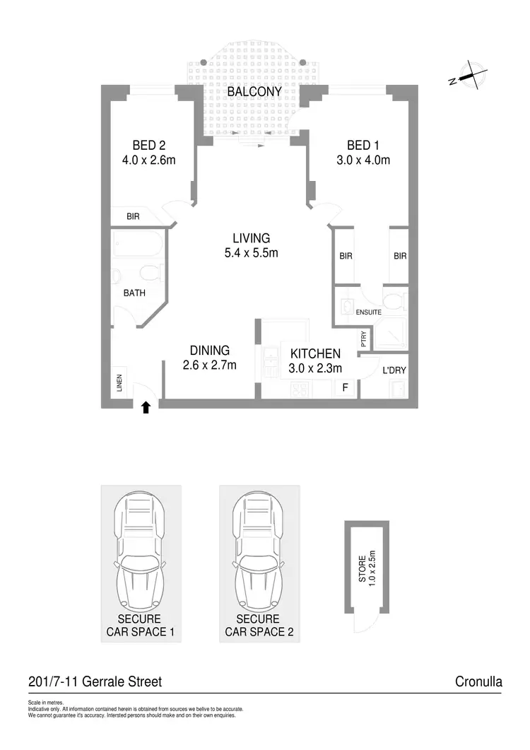Floorplan of Homely apartment listing, 201/7-11 Gerrale Street, Cronulla NSW 2230