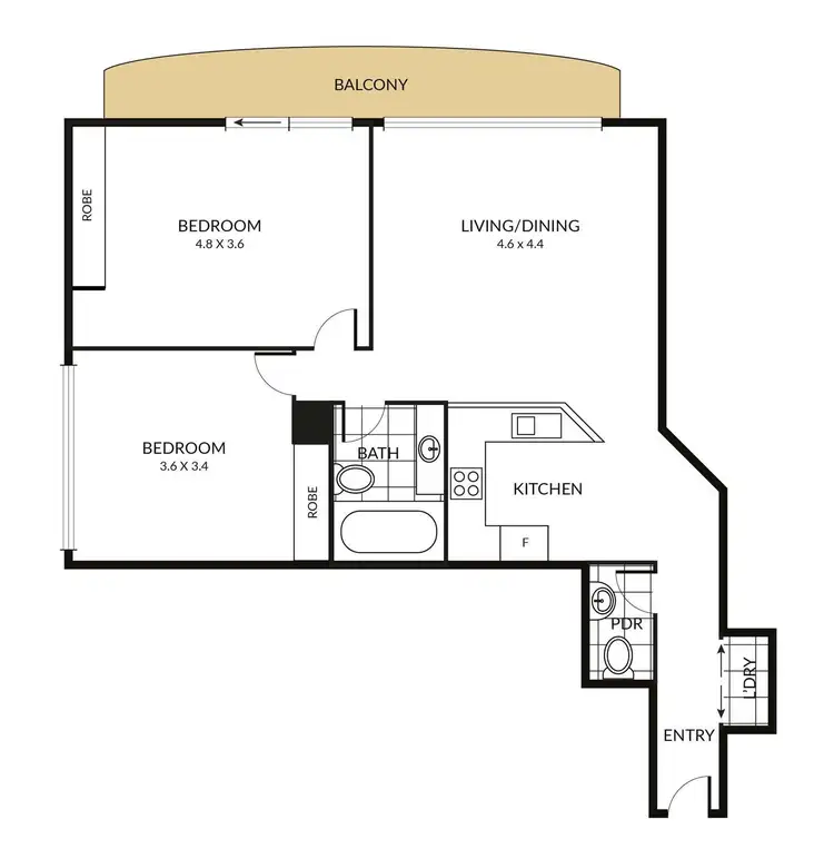 Floorplan of Homely apartment listing, 1112/222 Russell Street, Melbourne VIC 3000