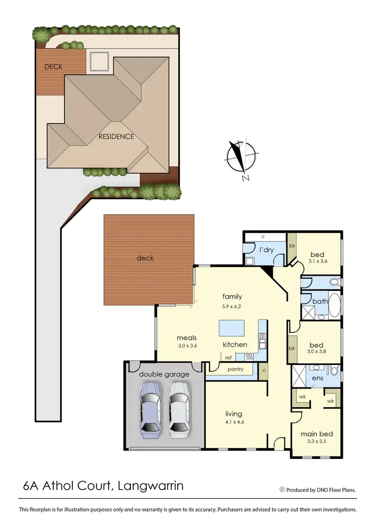 Floorplan of Homely house listing, 6A Athol Court, Langwarrin VIC 3910
