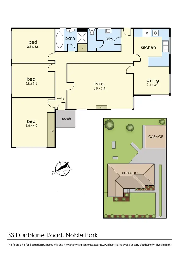 Floorplan of Homely house listing, 33 Dunblane Road, Noble Park VIC 3174