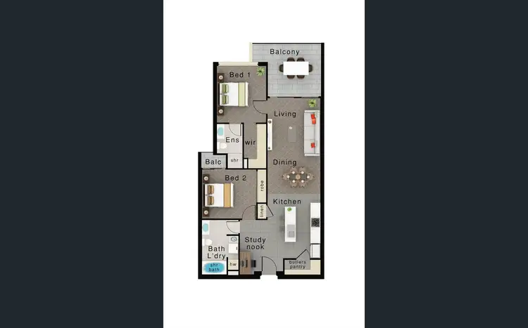 Floorplan of Homely unit listing, 105/6 High Street, Sippy Downs QLD 4556