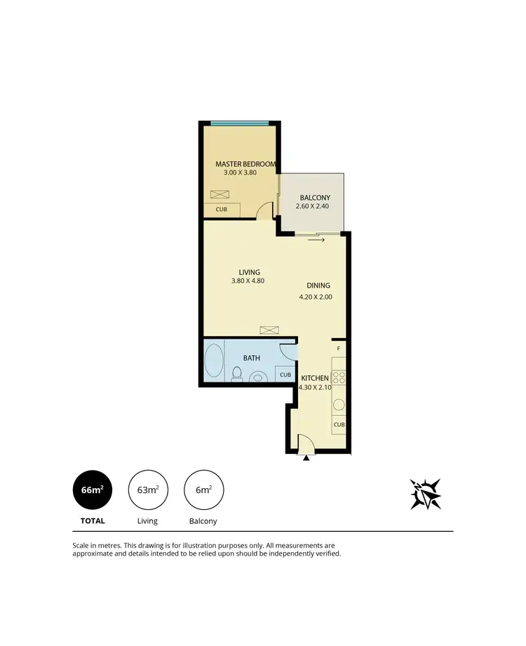 Floorplan of Homely apartment listing, 631/16 Holdfast Promenade, Glenelg SA 5045