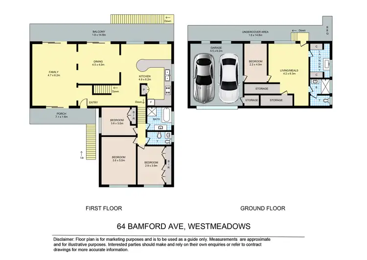 Floorplan of Homely house listing, 64 Bamford Avenue, Westmeadows VIC 3049